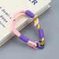 Dual Color Knotted Double Ring Phone Wristlet Keychain Nylon 3pcs 16