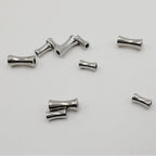 Stainless Steel Bamboo Tube Metal Beads 8mm 12mm Polished Silver 30pcs 4