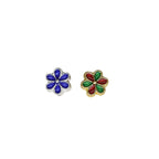 Flower Metal Beads 8mm Cloisonne Enamel Colorful 40pcs 5
