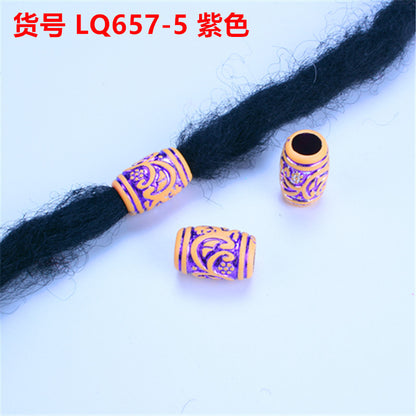 Colorful Winding Rattan Patterned Acrylic Beads 16mm Plastic 100pcs 10