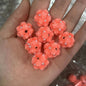 Embellished Flower Cluster Clay Beads 20mm Gradient Rose 10pcs 38