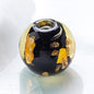 Lampwork Glass Beads Round 8/10/12mm Gold Foil Flakes Filled 50pcs 9