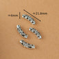 Tube Metal Beads Tibetan Hollowed-out Flower Pattern Vintage Silver Tone 20pcs 8