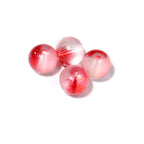 Transparent Round Glass Beads 8mm Color Plated Mixed Colors 50pcs 6