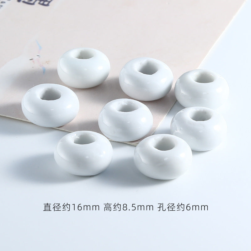 Ceramic Round Spacer Beads 16mm Solid Color 20pcs 10
