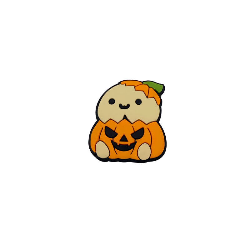 Silicone Focal Beads Chicken Pumpkin Halloween Smiling Face 20pcs 7