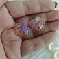 Transparent UV Plating Bow Heart Acrylic Beads 22mm 100pcs 8