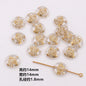 Vintage Baroque Flower Acrylic Beads Gilded Transparent 10pcs 8