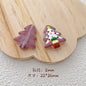 Hand Painted Christmas Tree Glass Beads 26mm Cartoon Pattern 1pc 16