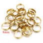 Stainless Steel Round Metal Beads Frame 10/12mm Polished Color Retaining 10pcs 8