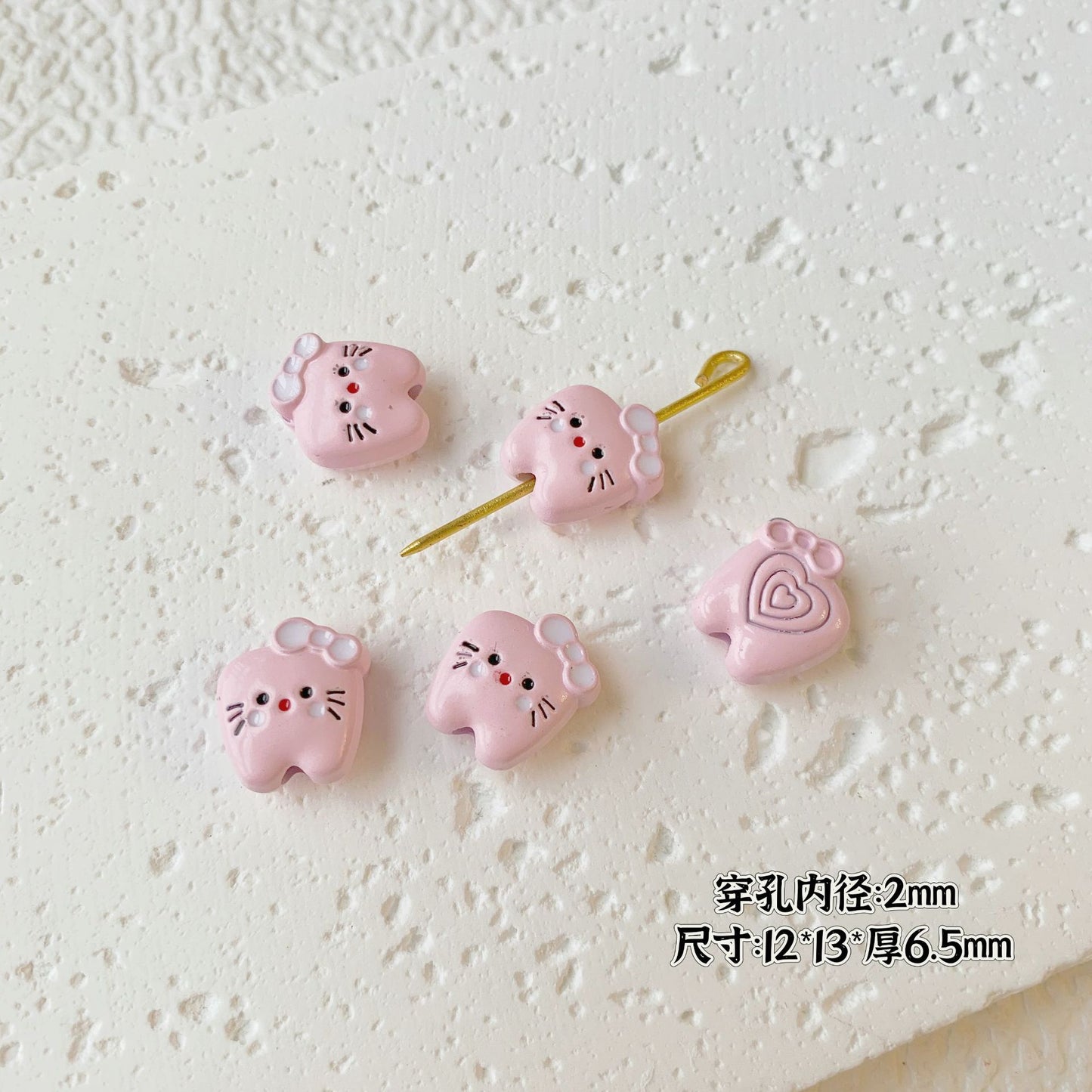 Teddy Bear and Game Controller Metal Beads Painted Alloy 10pcs 17