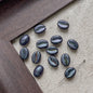 Vintage Czech Coffee Bean Lampwork Glass Beads 8x11mm 10pcs 15
