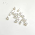 Vintage Shaped Imitation Pearl Acrylic Beads Soft White Luster 10pcs 6