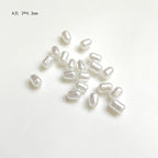 Vintage Shaped Imitation Pearl Acrylic Beads Soft White Luster 10pcs 6