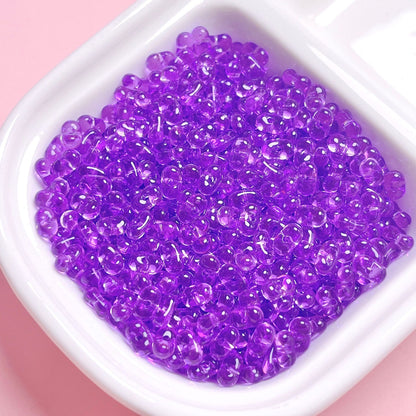 Clear Peanut Shaped Acrylic Beads 4x6.5mm Candy Series 200pcs 13