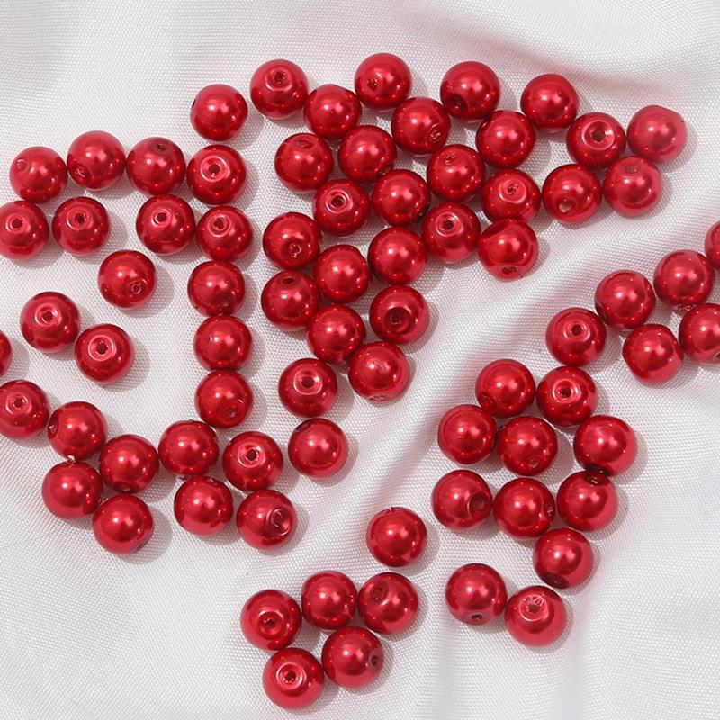 Pearl Round Glass Beads 10mm Luminous Mixed Colors 40pcs 8