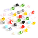 Electroplated Faceted Glass Beads 6mm Transparent Mixed Colors 45pcs 2