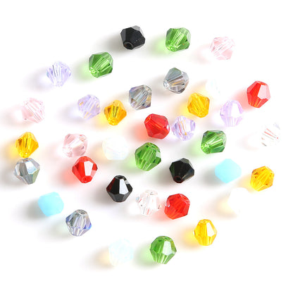 Electroplated Faceted Glass Beads 6mm Transparent Mixed Colors 45pcs 2