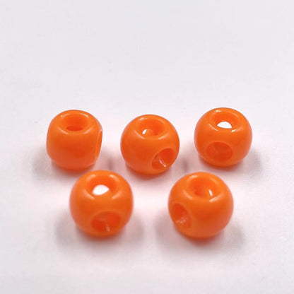 Colored Four-Hole Acrylic Beads Large Hole Chunky Mixed Finishes 100pcs 16