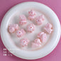 Plating Lovely Furry Puppy Resin Beads 24mm Glossy Pastel Colors 10pcs 9