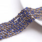 Electroplated Frosted Glass Beads 4mm x 6mm Metallic Edged 96pcs 23