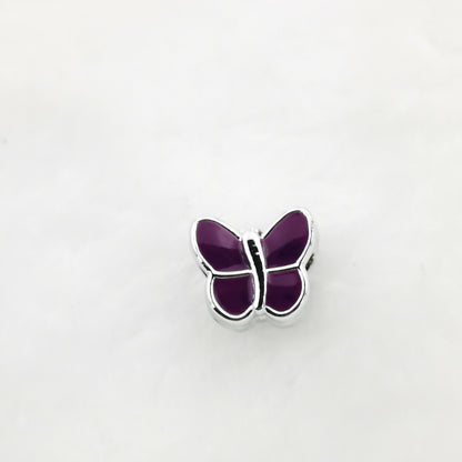 Butterfly Enamel CCB Plastic Acrylic Beads 11mm 50pcs 8