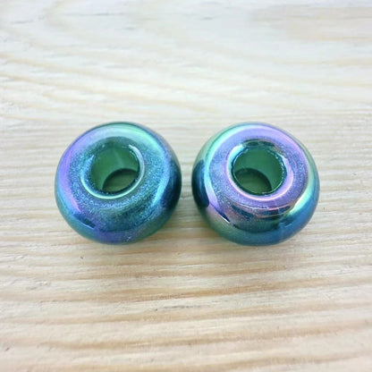 Acrylic Large Hole Spacer Beads 14mm AB Colorful 31pcs 9