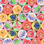 Character Flat Clay Beads 9mm Colorful Anime Designs 100pcs 13