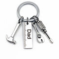 Stainless Steel Hammer Tool Dad Keychain Father's Day Gift 6
