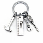 Stainless Steel Hammer Tool Dad Keychain Father's Day Gift 6