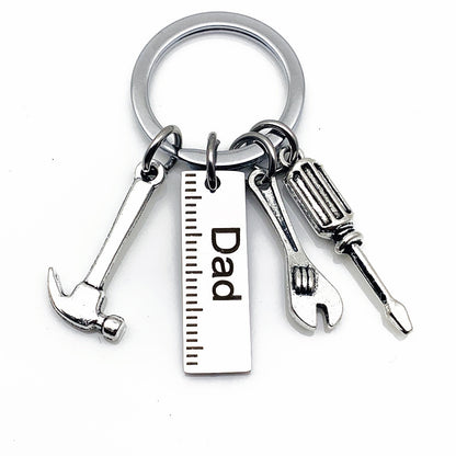 Stainless Steel Hammer Tool Dad Keychain Father's Day Gift 6