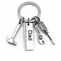 Stainless Steel Hammer Tool Dad Keychain Father's Day Gift 6