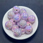 Plated Round Acrylic Beads 16mm UV Crackle Imitation 100pcs 4