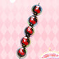 Hand Painted Christmas Tree Gloves Series Acrylic Beads 16mm 5pcs 2