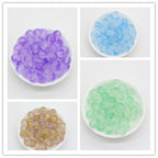 Frosted Transparent Round Glass Beads 10mm Soft Matte Finish 50pcs 5