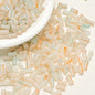 Bamboo Frosted Glass Beads 6x12mm Pastel Matte Finish 50pcs 8