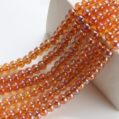 Glass Smooth Spacer Beads 8mm 10mm Large Hole Electroplated 50pcs 16