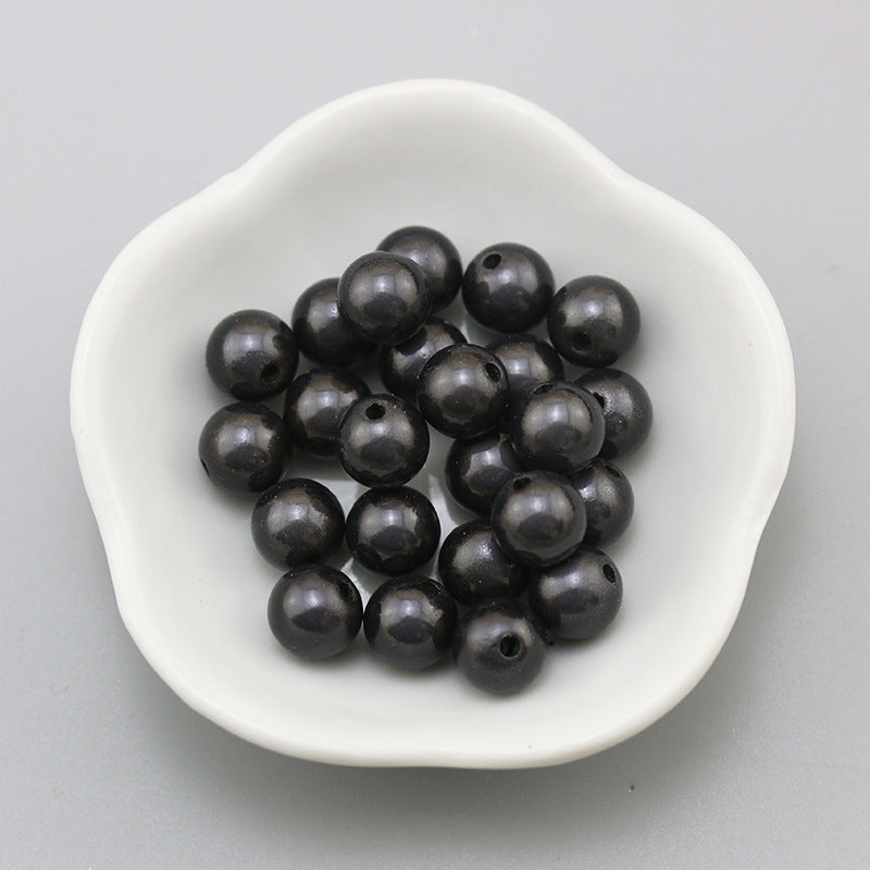 Glossy Metallic Round Acrylic Beads 10mm Colorful Assorted 50pcs 25
