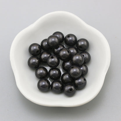 Glossy Metallic Round Acrylic Beads 10mm Colorful Assorted 50pcs 25