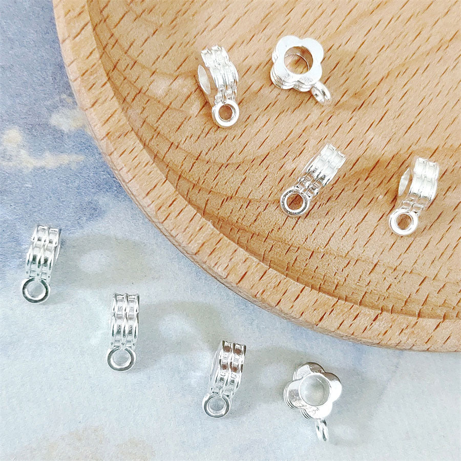 Alloy Clover Spacer Beads 10mm Double Hole Tibetan Style 90pcs 2