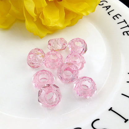 Acrylic Faceted Spacer Beads 7*13mm Large Hole 50pcs 8