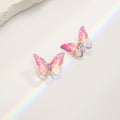 Gradient Color Butterfly Resin Beads 24mm Pastel with Gold Flakes 1pc 5