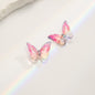 Gradient Color Butterfly Resin Beads 24mm Pastel with Gold Flakes 1pc 5