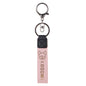 Leather Wristlet Keychain with Gold Embossed Bear Detail 9