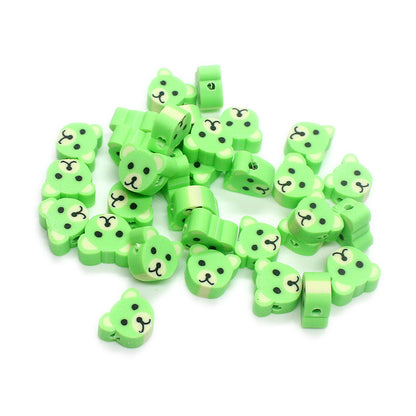 Animal Character Flat Clay Beads 10mm Colorful Mixed 1000pcs 4