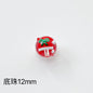 Hand Painted Christmas Enamel Glass Beads 12mm 14mm 1pc 11