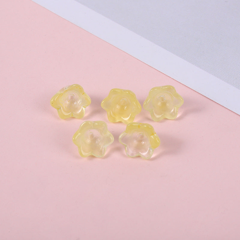Czech Glass Beads Lily Orchid 10mm Transparent Mixed Colors 100pcs 12