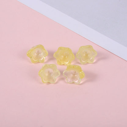 Czech Glass Beads Lily Orchid 10mm Transparent Mixed Colors 100pcs 12
