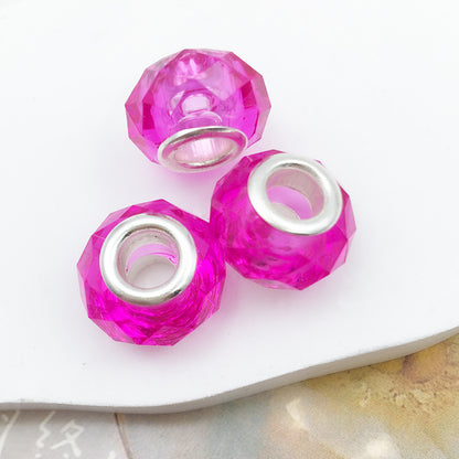 Purple Tone Resin Spacer Beads Mixed Shapes and Finishes 40pcs 17