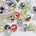 Clear Planet Halo Round Resin Beads 16mm Multicolor 10pcs
